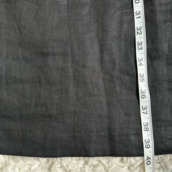 NWT Jillian Jones Black Linen Sleeveless Studded Waist Tie Dress - Picture 16 of 16